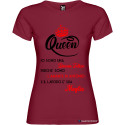 T-SHIRT DONNA PERSONALIZZATA SPIRITOSA QUEEN COLORE GRANATA