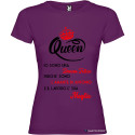 T-SHIRT DONNA PERSONALIZZATA SPIRITOSA QUEEN COLORE VIOLA