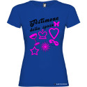 T-SHIRT DONNA  PERSONALIZZATA MATRIMONIO COLORE BLU ROYAL