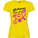 T-SHIRT DONNA  PERSONALIZZATA MATRIMONIO COLORE GIALLO