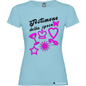 T-SHIRT DONNA  PERSONALIZZATA MATRIMONIO COLORE AZZURRO