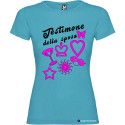 T-SHIRT DONNA  PERSONALIZZATA MATRIMONIO COLORE TURCHESE