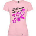 T-SHIRT DONNA  PERSONALIZZATA MATRIMONIO COLORE ROSA