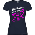 T-SHIRT DONNA  PERSONALIZZATA MATRIMONIO COLORE BLU NAVY