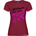 T-SHIRT DONNA  PERSONALIZZATA MATRIMONIO COLORE GRANATA