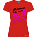 T-SHIRT DONNA  PERSONALIZZATA MATRIMONIO COLORE ROSSO