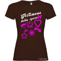 T-SHIRT DONNA  PERSONALIZZATA MATRIMONIO COLORE MARRONE