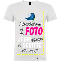 Maglietta personalizzata t-shirt personalizzata uomo donna cotone Italian Style Diffusion colore bianco