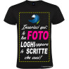 Maglietta personalizzata t-shirt personalizzata uomo donna cotone Italian Style Diffusion colore nero
