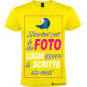 Maglietta personalizzata t-shirt personalizzata uomo donna cotone Italian Style Diffusion colore giallo
