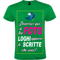 Maglietta personalizzata t-shirt personalizzata uomo donna cotone Italian Style Diffusion colore verde