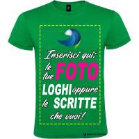 Maglietta personalizzata t-shirt personalizzata uomo donna cotone Italian Style Diffusion colore verde