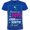 Maglietta personalizzata t-shirt personalizzata uomo donna cotone Italian Style Diffusion colore blu royal