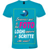 Maglietta personalizzata t-shirt personalizzata uomo donna cotone Italian Style Diffusion colore turchese