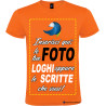 Maglietta personalizzata t-shirt personalizzata uomo donna cotone Italian Style Diffusion colore arancio