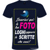 Maglietta personalizzata t-shirt personalizzata uomo donna cotone Italian Style Diffusion colore blu navy