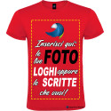 Maglietta personalizzata t-shirt personalizzata uomo donna cotone Italian Style Diffusion colore rosso