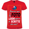 Maglietta personalizzata t-shirt personalizzata uomo donna cotone Italian Style Diffusion colore rosso