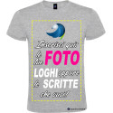 Maglietta personalizzata t-shirt personalizzata uomo donna cotone Italian Style Diffusion colore grigio