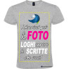 Maglietta personalizzata t-shirt personalizzata uomo donna cotone Italian Style Diffusion colore grigio