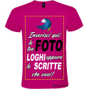 Maglietta personalizzata t-shirt personalizzata uomo donna cotone Italian Style Diffusion colore rosa fucsia