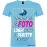 Maglietta personalizzata t-shirt personalizzata uomo donna cotone Italian Style Diffusion colore azzurro