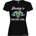 T-SHIRT DONNA SPIRITOSA PERSONALIZZATA RACING GIRL COLORE NERO
