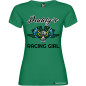 T-shirt Donna Spiritosa Personalizzata Racing Girl