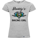 T-SHIRT DONNA SPIRITOSA PERSONALIZZATA RACING GIRL COLORE GRIGIO