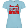 T-SHIRT DONNA SPIRITOSA PERSONALIZZATA SUPER DOTTORESSA COLORE AZZURRO