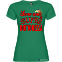 T-SHIRT DONNA SPIRITOSA PERSONALIZZATA SUPER DOTTORESSA COLORE VERDE