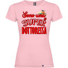 T-SHIRT DONNA SPIRITOSA PERSONALIZZATA SUPER DOTTORESSA COLORE ROSA