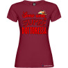 T-SHIRT DONNA SPIRITOSA PERSONALIZZATA SUPER DOTTORESSA COLORE GRANATA