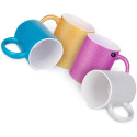 TAZZA MUG CON GLITTER PERSONALIZZATA COLORATA ORO AZZURRO ARGENTO ROSA