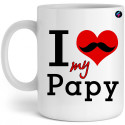 TAZZA MUG PERSONALIZZATA I MY LOVE PAPY CUORE