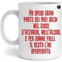TAZZA MUG PERSONALIZZATA SOLDI GIOCO ALCOL DONNE
