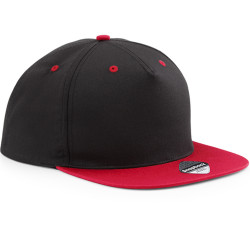Cappellino con ricamo o stampa Snapback Contrast colore nero rosso