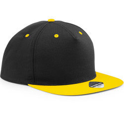 Cappellino con ricamo o stampa Snapback Contrast colore nero giallo