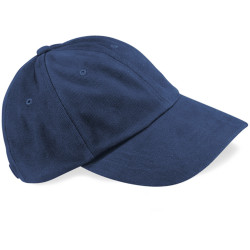 Cappellino con ricamo o stampa bicolore cotone spazzolato colore blu
