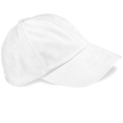 Cappellino con ricamo o stampa bicolore cotone spazzolato colore bianco