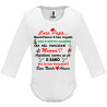 Body per neonato manica lunga bambino bambina Natale