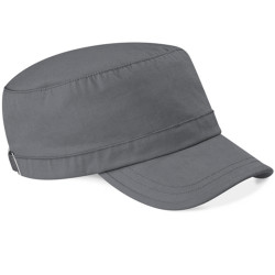 Cappellino in cotone prelavato con ricamo o stampa colore grigio