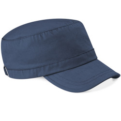 Cappellino in cotone prelavato con ricamo o stampa colore blu