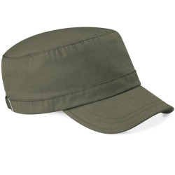 Cappellino in cotone prelavato con ricamo o stampa colore verde
