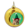 Palla di Natale personalizzata con foto oro
