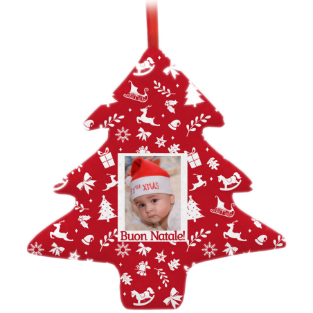 Addobbo albero di Natale personalizzato con foto