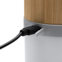 Cassa wireless in bambù led con incisione personalizzata ricarica