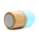 Cassa wireless in bambù led con incisione personalizzata 3