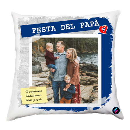 cuscino personalizzato con foto per la festa del papà