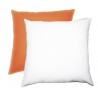 Cuscino personalizzato con imbottitura quadrato bicolore arancione